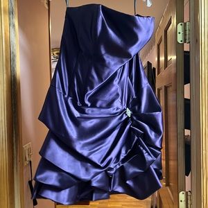 Strapless purple Jessica McClintock dress